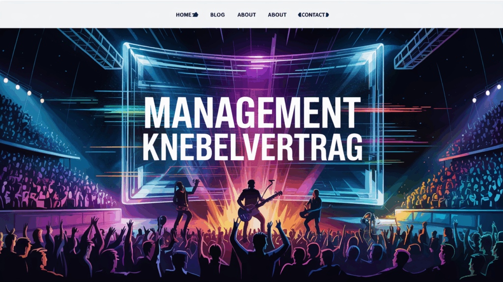 Management Knebelvertrag in der Musikbranche - Künstler auf der Bühne vor Publikum