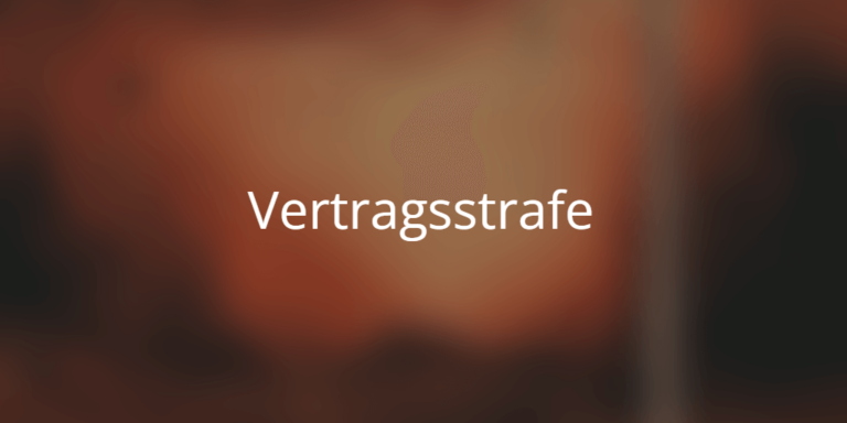 Vertragssttrafe