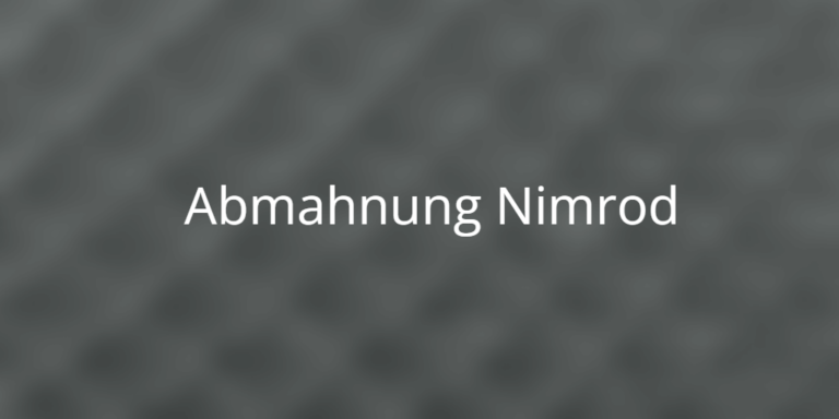Abmahnung Nimrod