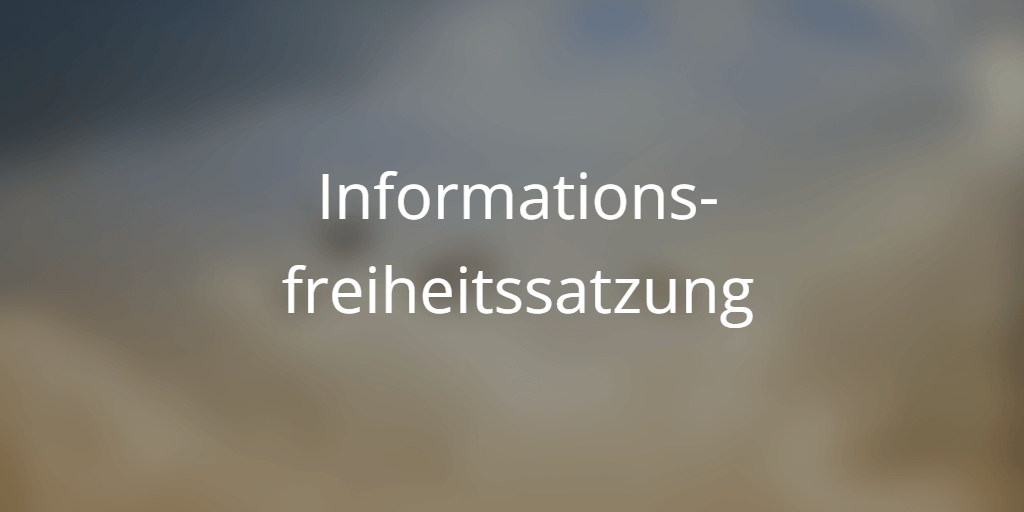 Informationsfreiheitssatzung Darmstadt Rechtsanwalt