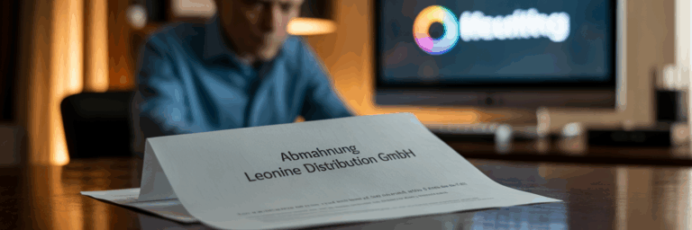 Eine Abmahnung von LEONINE liegt auf dem Tisch