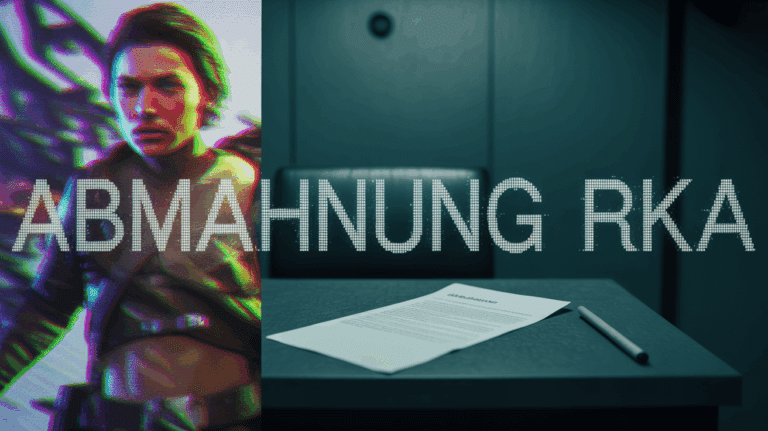 Besorgte Person betrachtet eine Abmahnung der Kanzlei rka Rechtsanwälte.