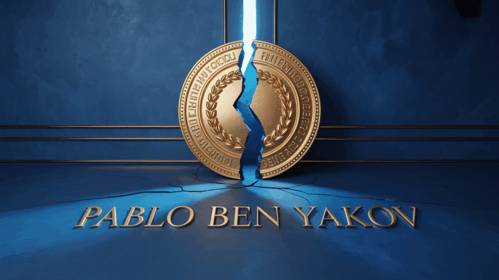 Verleihungstrophäe des Deutschen Fernsehpreises neben einem Schild mit dem Urteil: Co-Regisseur muss genannt werden, bezugnehmend auf Kaulitz & Kaulitz.